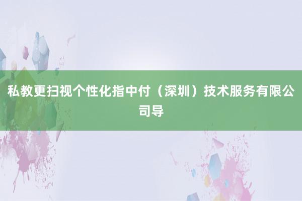 私教更扫视个性化指中付(深圳)技术服务有限公司导
